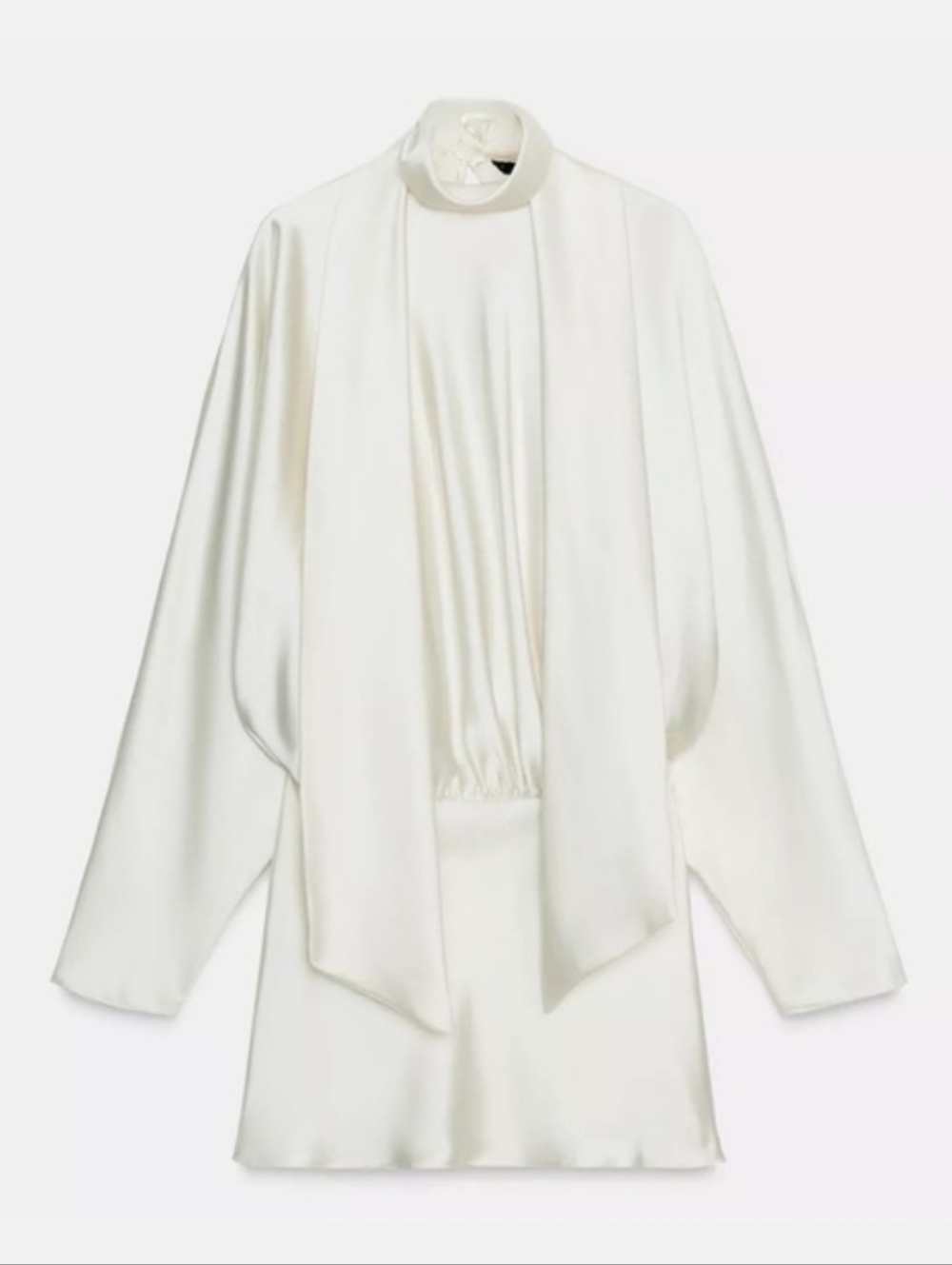 ZARA SCARF SATIN EFFECT SHORT DRESS SIZE XS - Picture 15 of 17